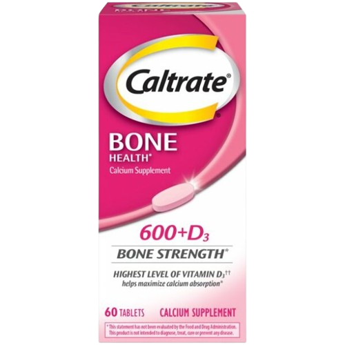 Pack of caltrate 600+D3 in pakistan containing 60 tablets for bone health.