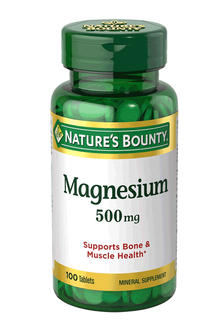 Bottle of Nature's Bounty Magnesium 500 mg 100 tablets In pakistan - high-quality magnesium supplement for muscle, bone, and heart health support
