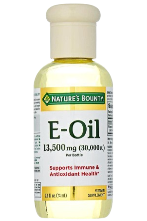 bottle of nature-bounty-vitamin-E-OIL 13500mg-30000iu in pakistan, containing 74ml oil which support immune and antioxidant health