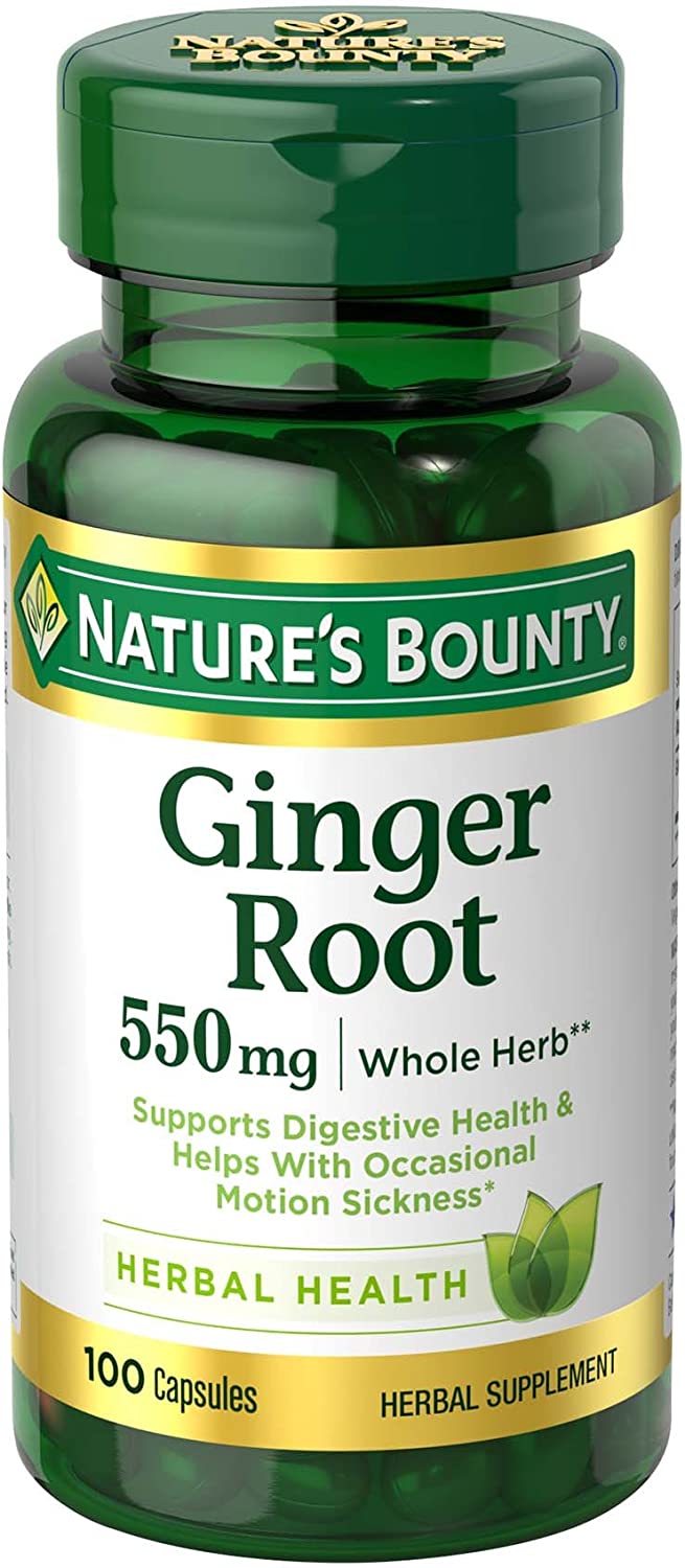bottle of nature's bounty ginger root 550mg in pakistan which support herbal health