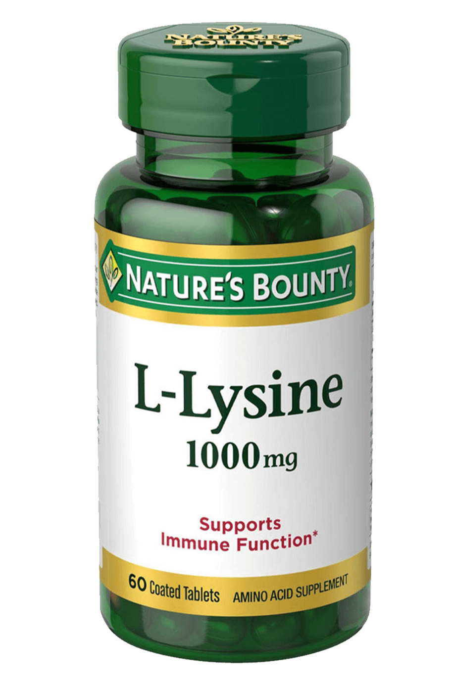 bottle of nature's bounty L-lysine 100 mg in pakistan, containing, 60 tablets to which support immune function.